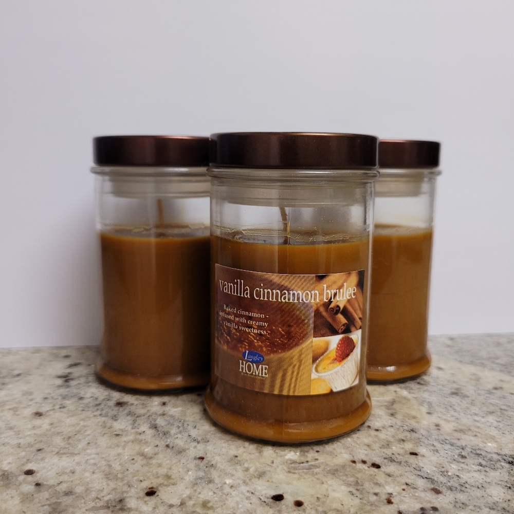 3/$5 Candles Vanilla Cinnamon 3.5oz Glass Covered Jar NEW - Picture 11 of 11